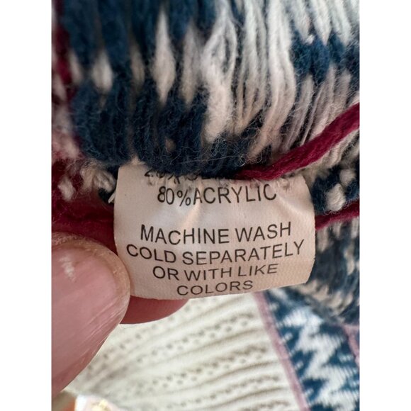 Jon & Anna M Knit Sweater Cardigan Multicolor Acrylic Blend Shawl Collar - Picture 3 of 16